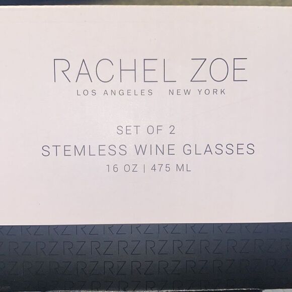 NWT! Rachel Zoe Pink Faceted Wine Gl… - Picture 4 of 9